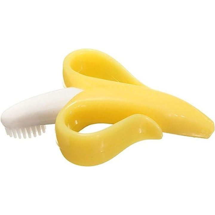 Eazy Kids Baby Banana Toothbrush and Teether - Yellow - EZ_BB_YL - ZRAFH