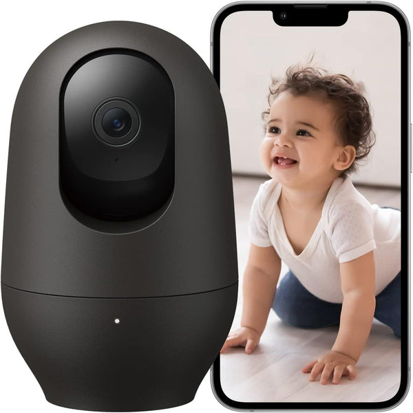 Nooie 2K baby monitor, 360¬¨Pan/Tilt Wi-Fi Pet Camera with Phone App, Indoor Security Camera, AI Motion Tracking, Night Vision, Two-Way Audio, Compatible with Alexa/Google Home - Zrafh.com - Your Destination for Baby & Mother Needs in Saudi Arabia