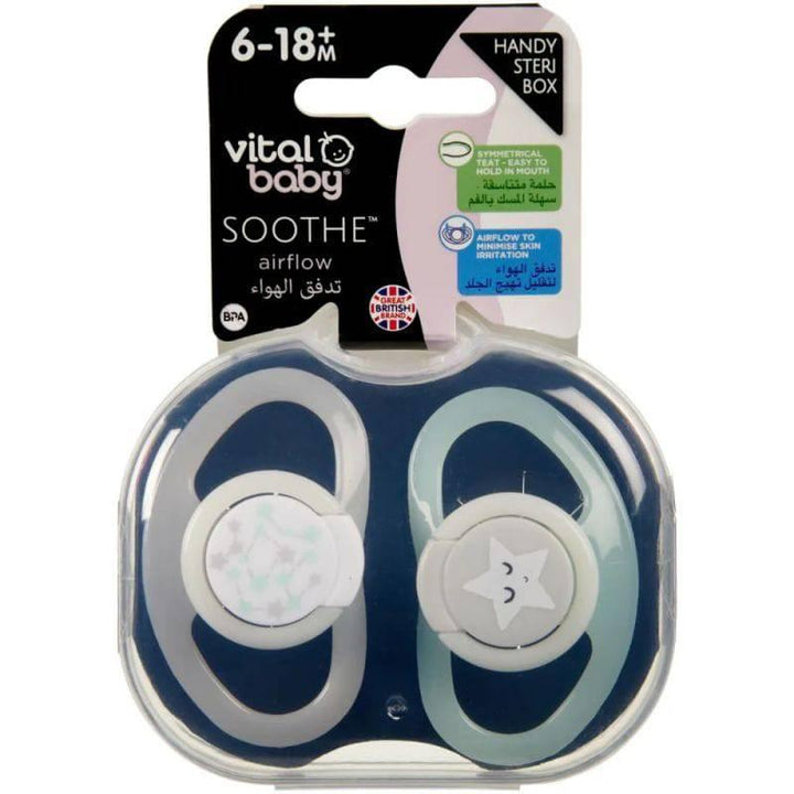 Vital Baby SOOTHE airflow 6-18 months - Monochrome - 2 pcs - ZRAFH