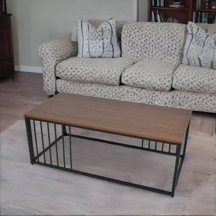 Coffee Table Brown and Black - 45x60x120 cm By Alhome - Zrafh.com - Your Destination for Baby & Mother Needs in Saudi Arabia