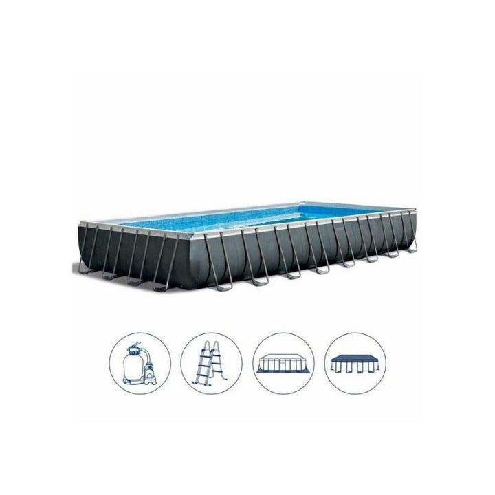 Intex Ultra XTR Rectangular Pool Set - 9.75x4.88x1.32 m - Zrafh.com - Your Destination for Baby & Mother Needs in Saudi Arabia