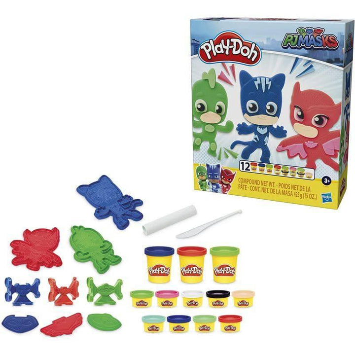 Play Doh Pj Masks Hero Set With 12 Cans Of Non Toxic - ZRAFH