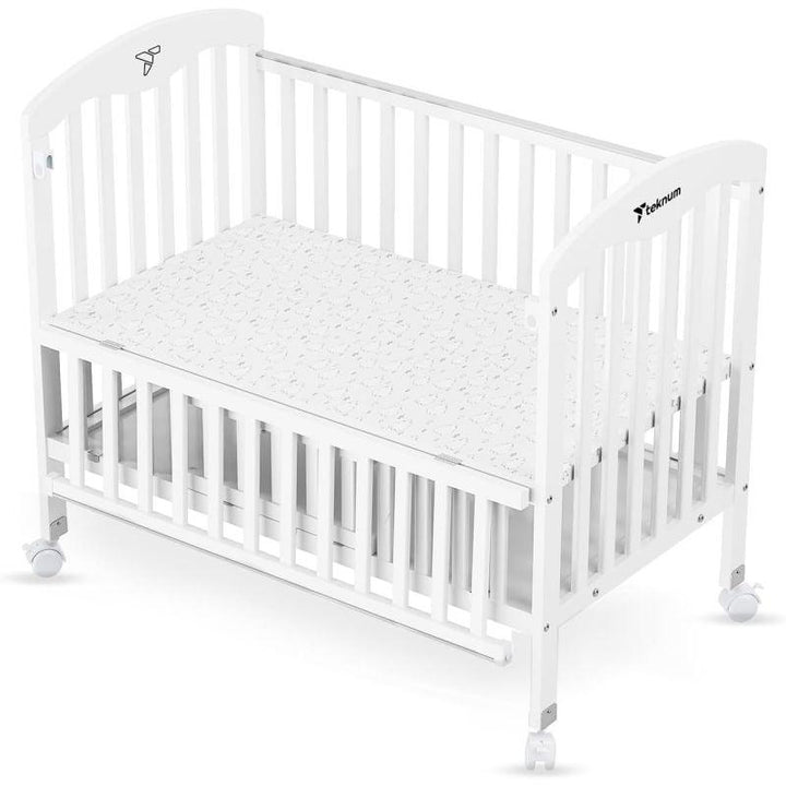 Teknum 4in1 Wooden Bed Side With Storage and Height Adjustments - White - Zrafh.com - Your Destination for Baby & Mother Needs in Saudi Arabia