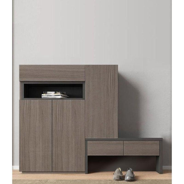 Gray Shoe Cabinet with Shelves and Drawers By Alhome - Zrafh.com - Your Destination for Baby & Mother Needs in Saudi Arabia