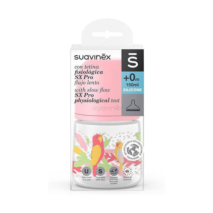 Suavinex Silicone Feeding Bottle - 150 ml - Zrafh.com - Your Destination for Baby & Mother Needs in Saudi Arabia