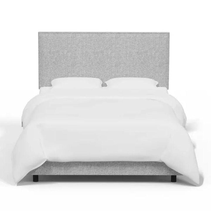 Silver Dream: Single Bed in Swedish Wood with Linen Fabric, Color Silver, Dimensions 120x200x140 by Alhome - Zrafh.com - Your Destination for Baby & Mother Needs in Saudi Arabia