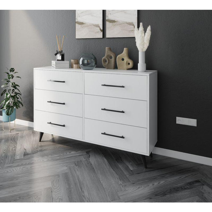 White Console Unit with Drawers By Alhome - Zrafh.com - Your Destination for Baby & Mother Needs in Saudi Arabia