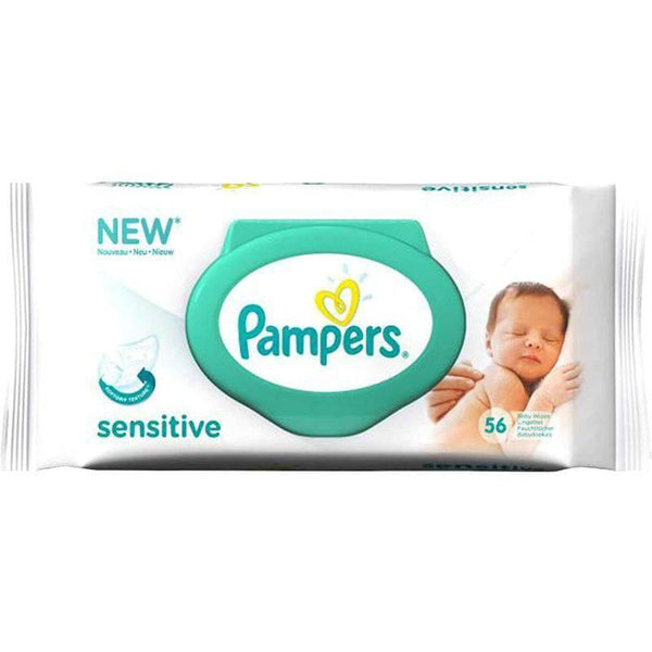 Pampers Non Scented Sensitive Baby Wipes - 56 Wipes - ZRAFH