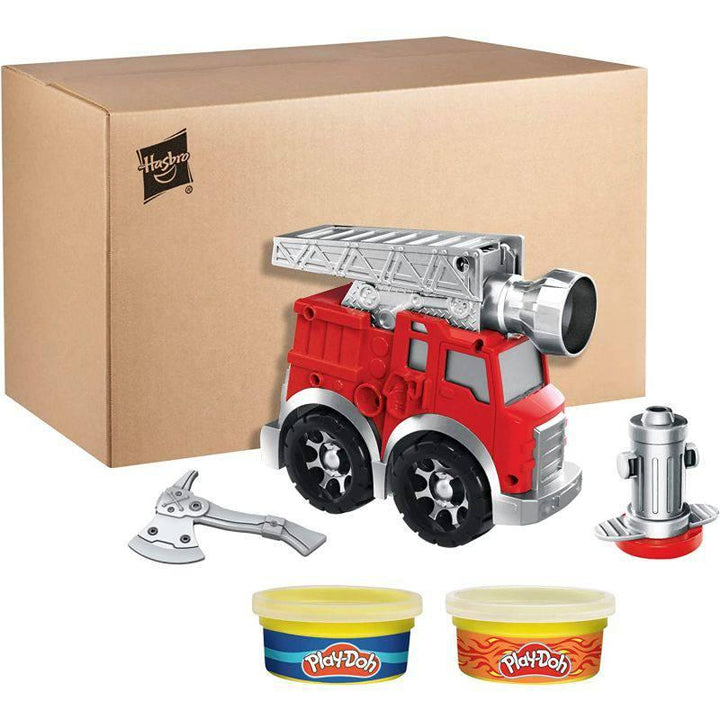 Play-Doh Wheels Fire Engine Playset with 2 Non-Toxic Modeling Compound Cans Including Water and Fire Colors - ZRAFH