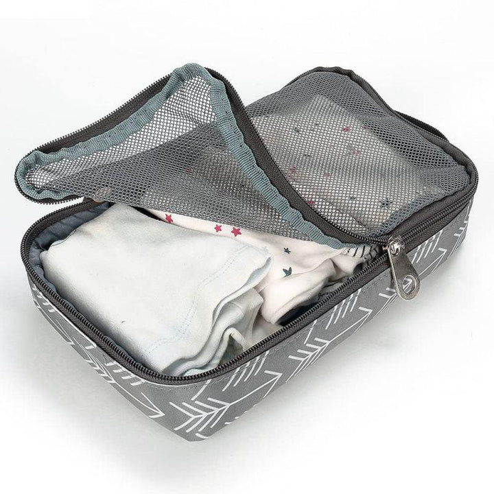 Little Story diaper bag set of 6 With Hooks - Melange Grey - Zrafh.com - Your Destination for Baby & Mother Needs in Saudi Arabia