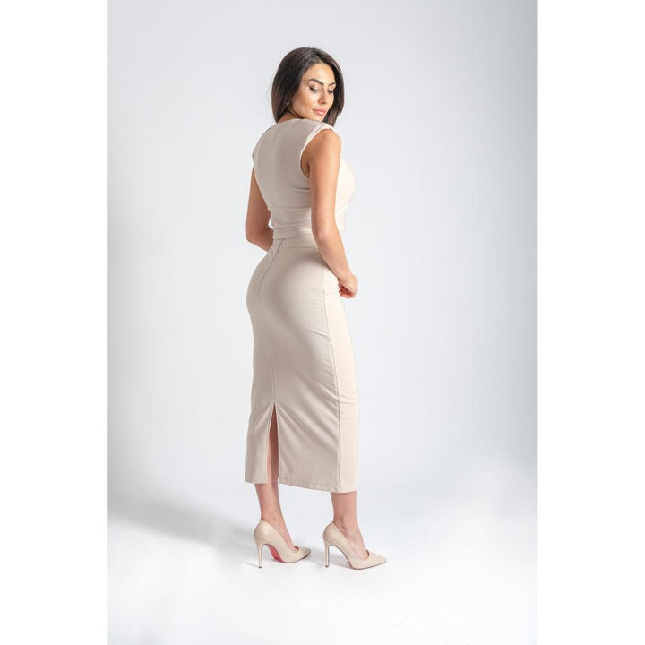 Londonella Top with Skirt Elegant Design - Beige - 100160 - Zrafh.com - Your Destination for Baby & Mother Needs in Saudi Arabia
