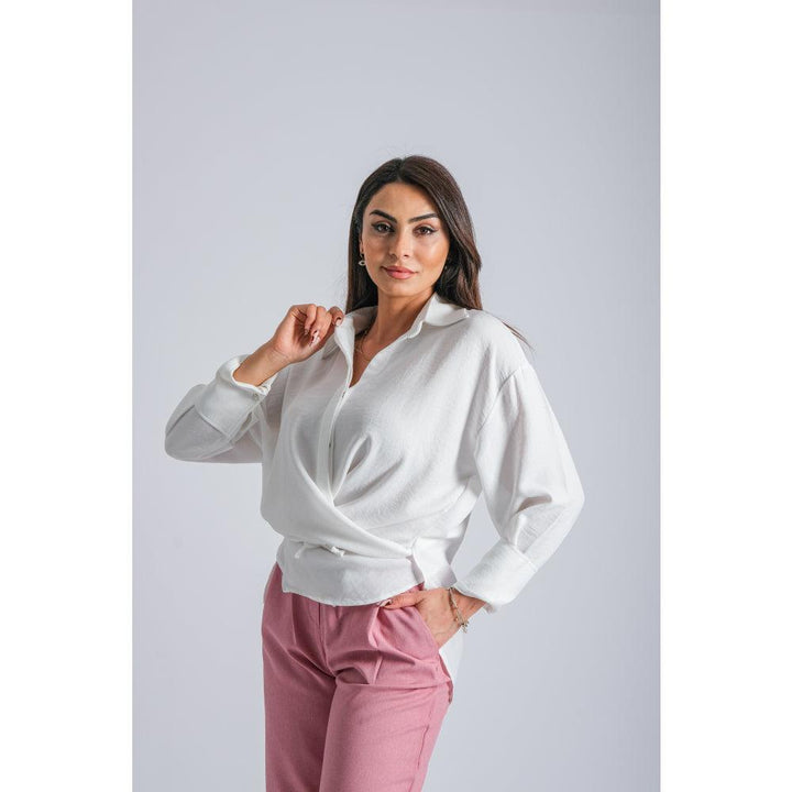 Londonella Shirt with Waist Warp Strapes - 100183 - Zrafh.com - Your Destination for Baby & Mother Needs in Saudi Arabia