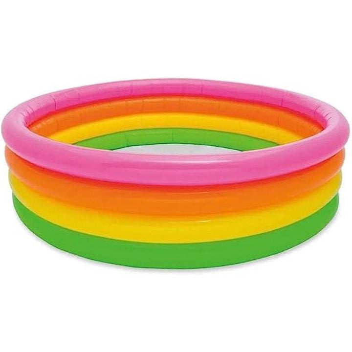 Intex Inflatable Round Pool For Kids - 168 x 46cm - 4 Rings - 56441 - ZRAFH