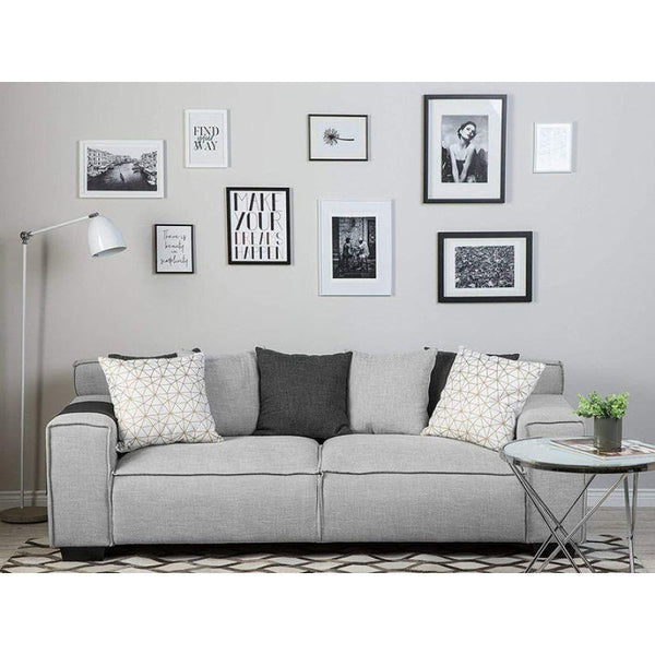 Modern Linen 3 Seater Sofa - Grey - 280x85x85 cm - By Alhome - Zrafh.com - Your Destination for Baby & Mother Needs in Saudi Arabia