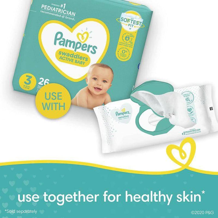 Pampers Non Scented Sensitive Baby Wipes - 56 Wipes - ZRAFH