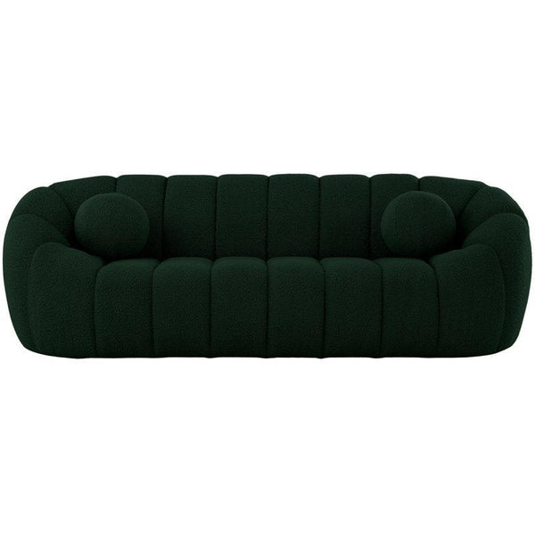 3-Seater Deep Green Bouclé Sofa By Alhome - Zrafh.com - Your Destination for Baby & Mother Needs in Saudi Arabia