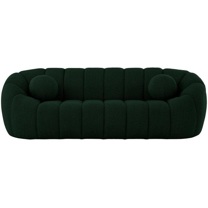 3-Seater Deep Green Bouclé Sofa By Alhome - Zrafh.com - Your Destination for Baby & Mother Needs in Saudi Arabia