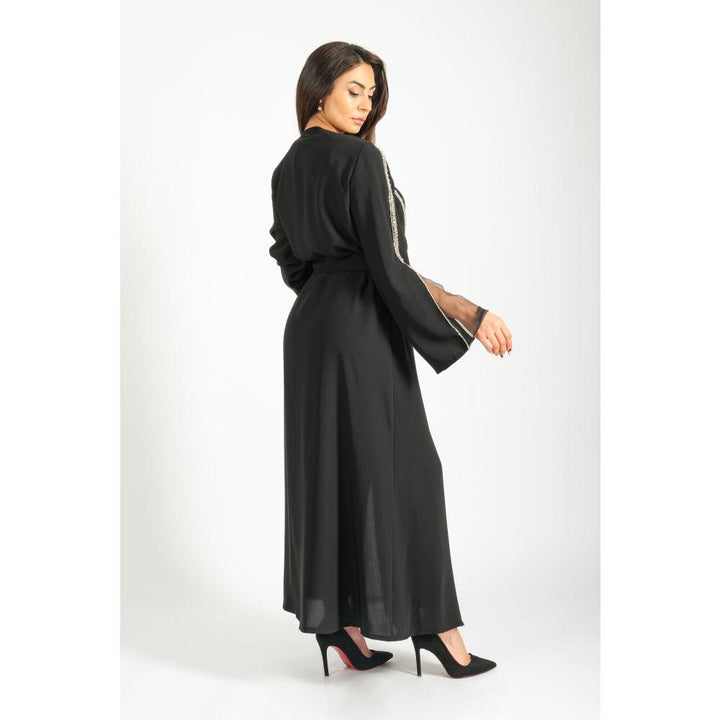 Londonella Women's Long Sleeves Abaya With Waist Belt - Black - 100244 - Zrafh.com - Your Destination for Baby & Mother Needs in Saudi Arabia