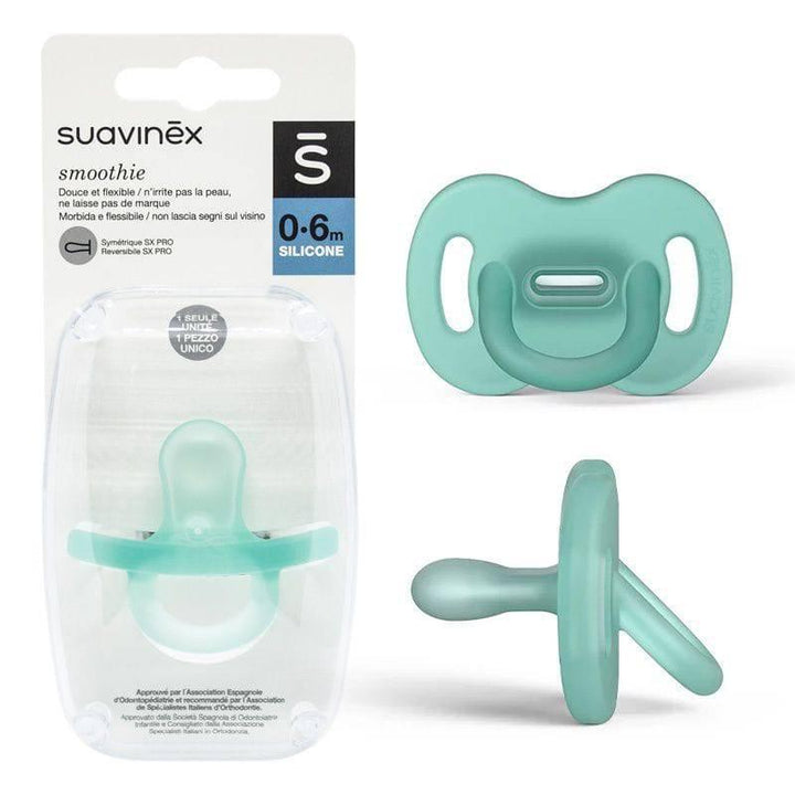 Suavinex All Silicone Physiological Soother 0-6 months - Green - ZRAFH