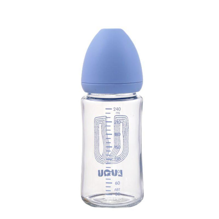 Luqu Glass Feeding Bottle Wide Neck - 240Ml - ZRAFH