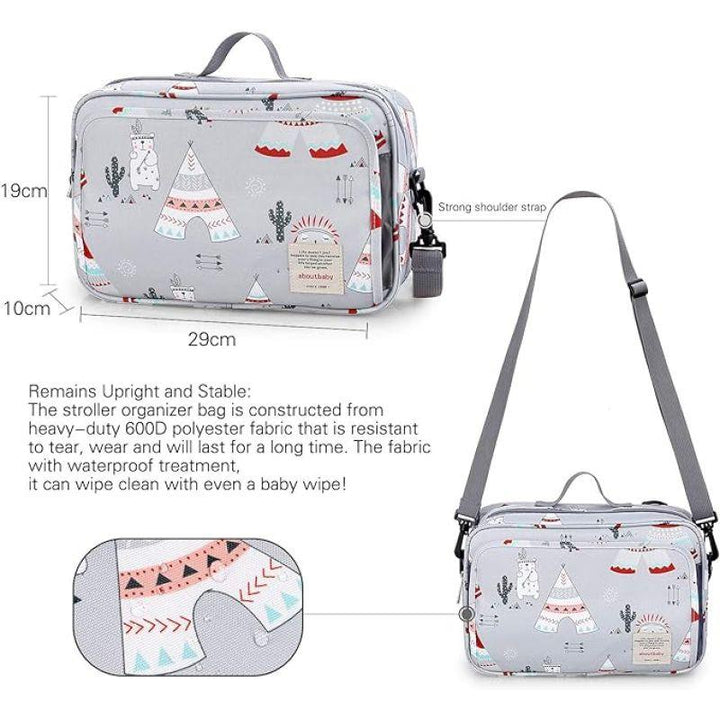 Little Story Baby Diaper Changing Clutch Kit - Polar Bear Grey - Zrafh.com - Your Destination for Baby & Mother Needs in Saudi Arabia