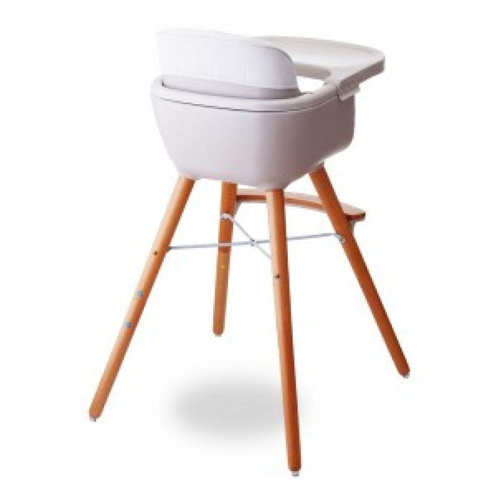 Teknum Premium Dual Height Wooden High Chair - White - Zrafh.com - Your Destination for Baby & Mother Needs in Saudi Arabia