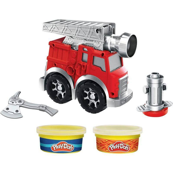 Play-Doh Wheels Fire Engine Playset with 2 Non-Toxic Modeling Compound Cans Including Water and Fire Colors - ZRAFH