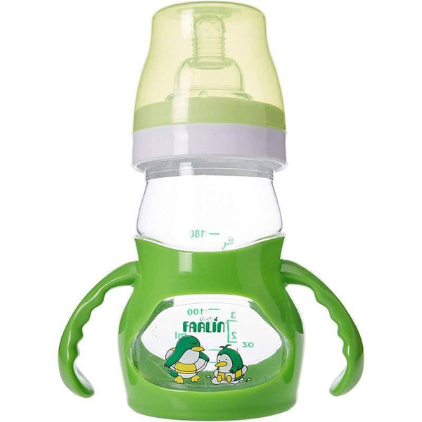 Farlin Angle Feeder With Handles 180 ml - Green - ZRAFH