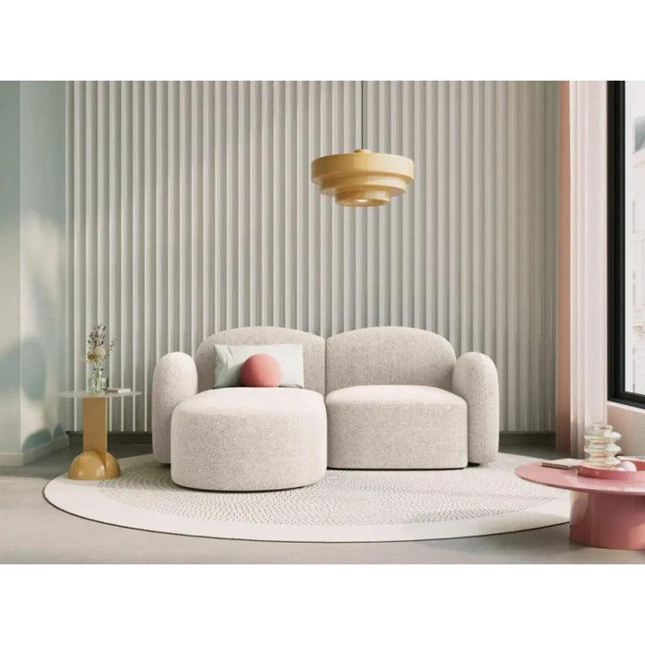 Linen Corner Sofa - Beige - 200x100x85x85 cm - By Alhome - Zrafh.com - Your Destination for Baby & Mother Needs in Saudi Arabia