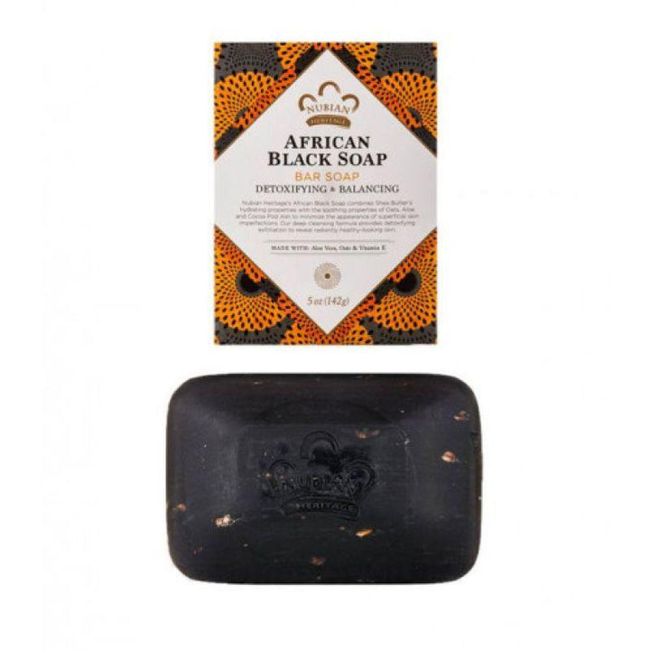 Nubian Heritage African Black Bar Soap - Oats & Aloe Vera - Zrafh.com - Your Destination for Baby & Mother Needs in Saudi Arabia