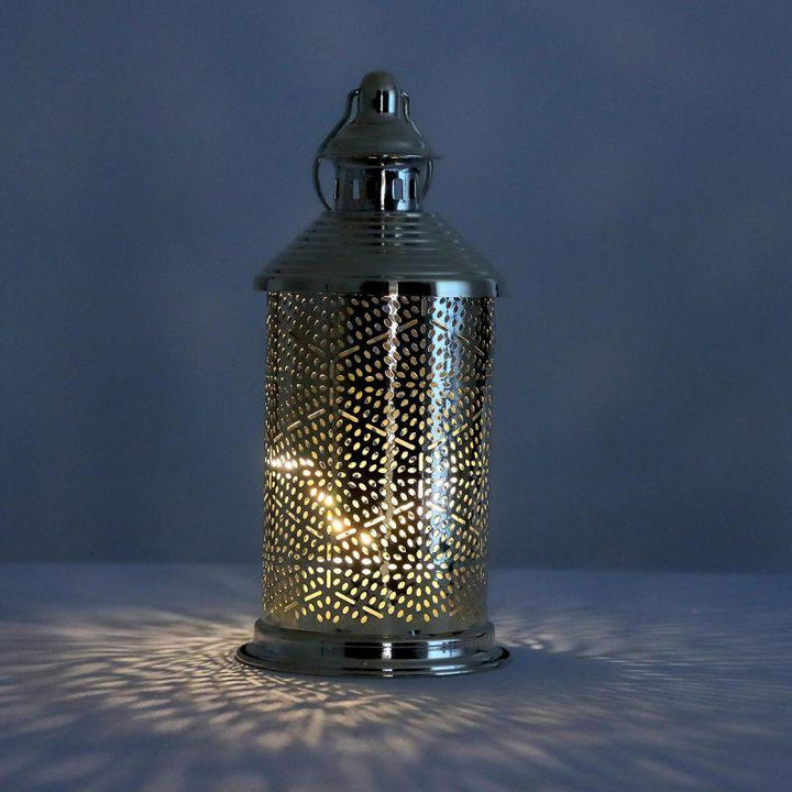 Round Steel Ramadan Lantern With Led Lighting - Gold - 26X12X12 Cm - By Family Ship - 600007811 - Zrafh.com - Your Destination for Baby & Mother Needs in Saudi Arabia