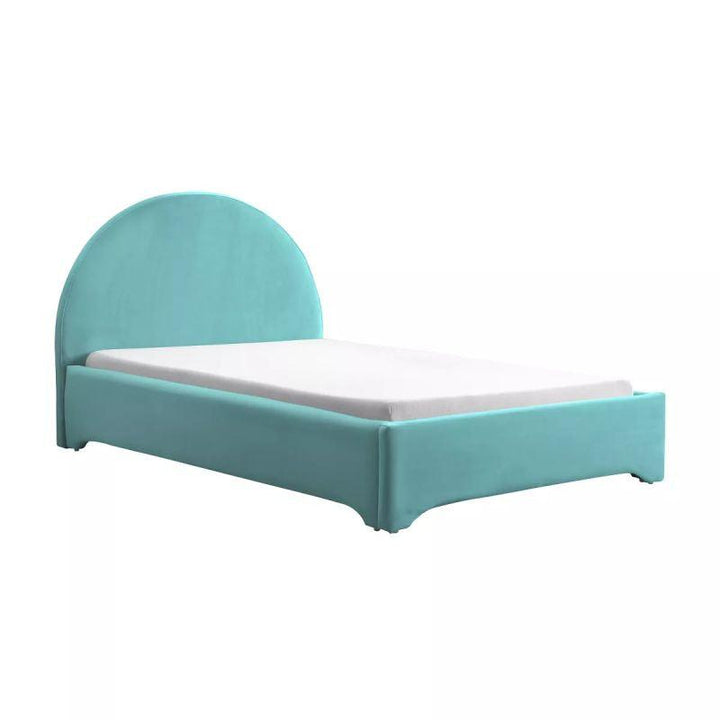 Kids' Sky Blue Fabric Upholstered MDF Bed: Serene Comfort, 120x200x140 cm by Alhome - Zrafh.com - Your Destination for Baby & Mother Needs in Saudi Arabia