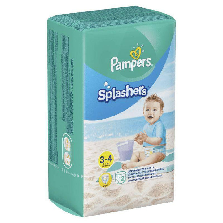 Pampers Splashers Baby Diapers Disposable Swim Pants Carry Pack Size (3-4) 6-11 Kg - 12 Diapers - ZRAFH