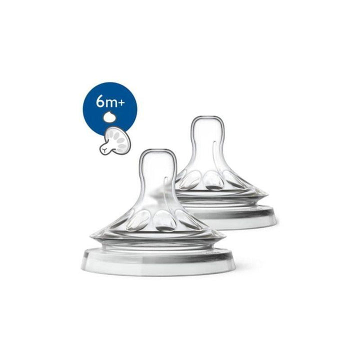 Philips Avent Natural Feeding Teats Thick Feed above 6 Months - 2 pcs - ZRAFH