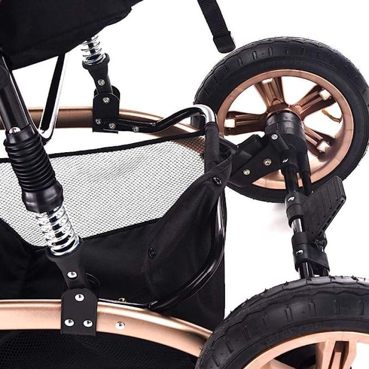 Teknum 3 in 1 Pram stroller + Sunveno Diaper Bags Grey + Hooks - ZRAFH