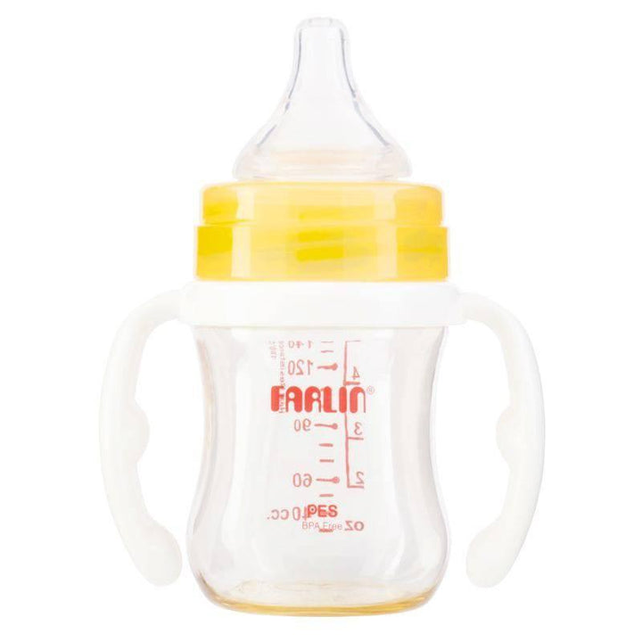 Farlin PES Feeding Bottle With Handle - 140 ml - Orange - ZRAFH