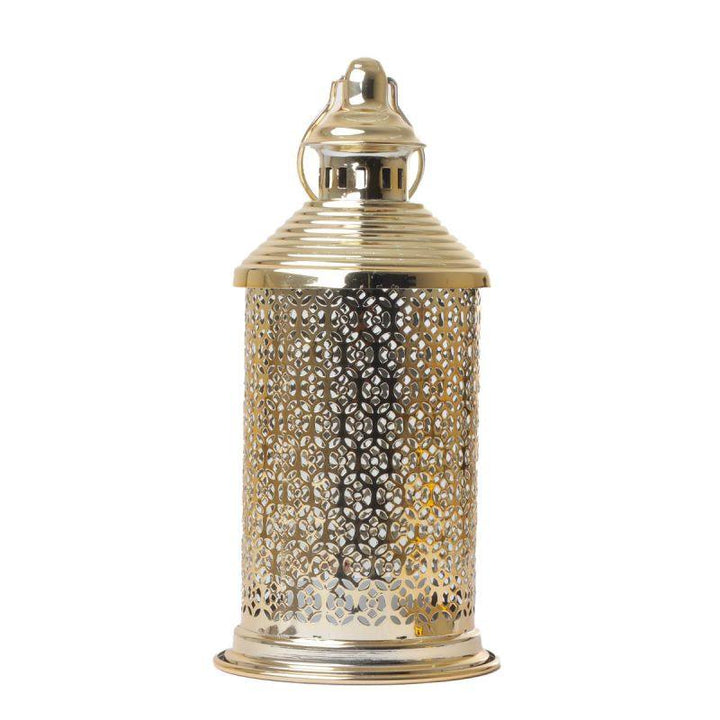 Round Steel Ramadan Lantern With Led Lighting - Gold - 26X12X12 Cm - By Family Ship - 600007812 - Zrafh.com - Your Destination for Baby & Mother Needs in Saudi Arabia