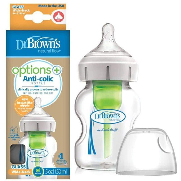 Dr. Brown's Bottle Glass Wide Neck Options - Zrafh.com - Your Destination for Baby & Mother Needs in Saudi Arabia