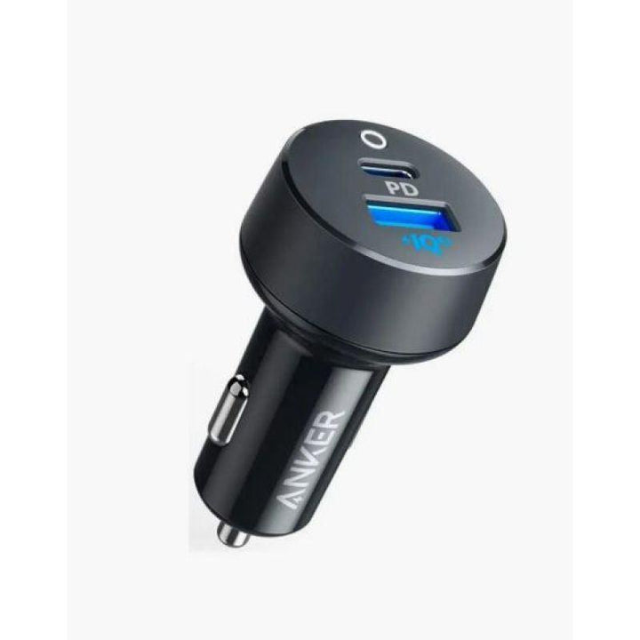 Anker PowerDrive III Duo Car Charger - With 2 USB C PowerI Q - 3.0 Ports - 48W - Black - A2725H11 - ZRAFH