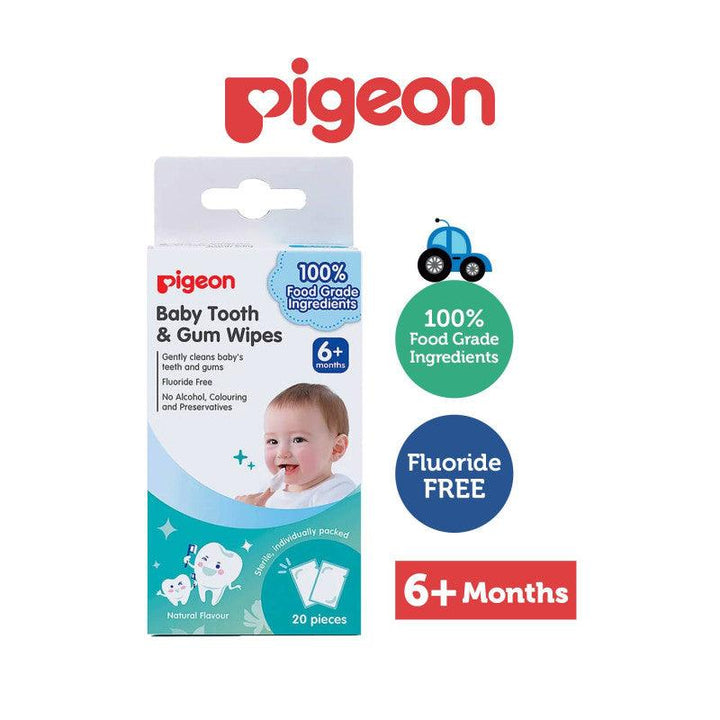 Pigeon Baby Tooth & Gum Wipes - 20 Sheets - Zrafh.com - Your Destination for Baby & Mother Needs in Saudi Arabia