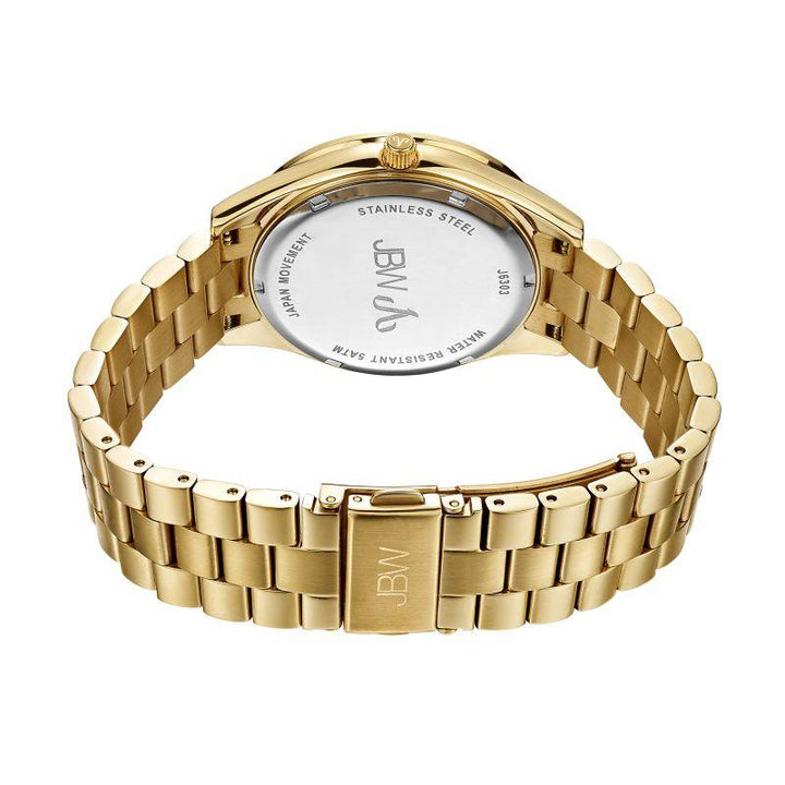 JBW Women's Mondrian Stainless Steel Watch 0.16 ctw Diamond - Gold - J6303 - Zrafh.com - Your Destination for Baby & Mother Needs in Saudi Arabia