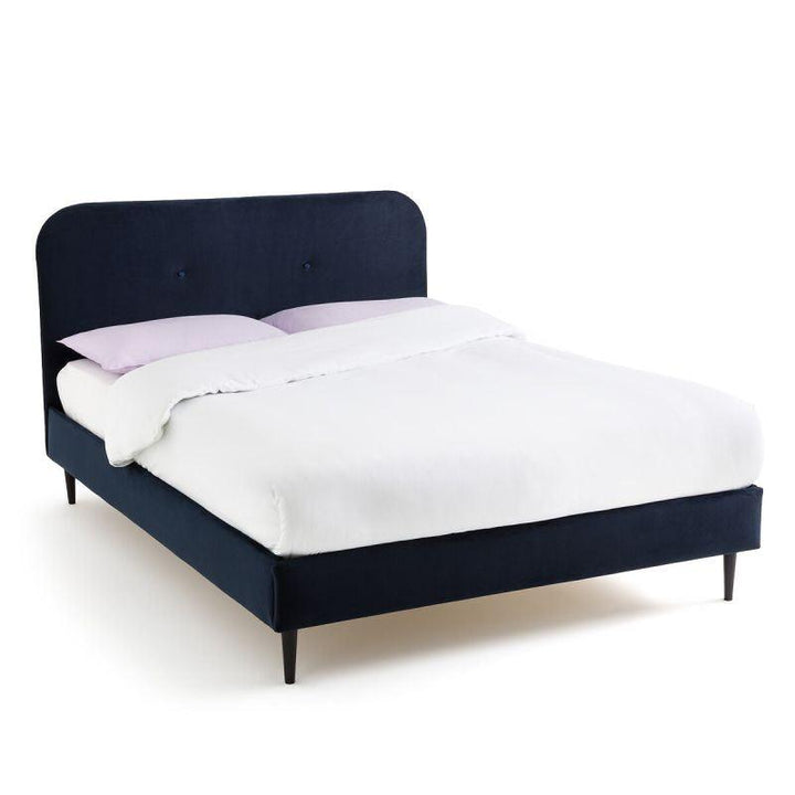 Navy Velvet Nook Single Bed By Alhome - 110112572 - Zrafh.com - Your Destination for Baby & Mother Needs in Saudi Arabia