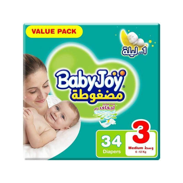 Babyjoy Value Baby Diaper No#3 Medium Size - 34 Sheets - ZRAFH
