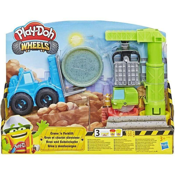 Play-Doh Construction Clay Playset Wheels Toys For Crane And Forklifts Non-Toxic Mixed Clay - ZRAFH
