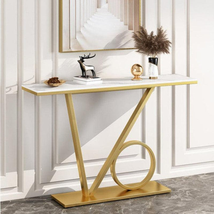 Contemporary Iron and Marble Console Table By Alhome - 110110452 - Zrafh.com - Your Destination for Baby & Mother Needs in Saudi Arabia