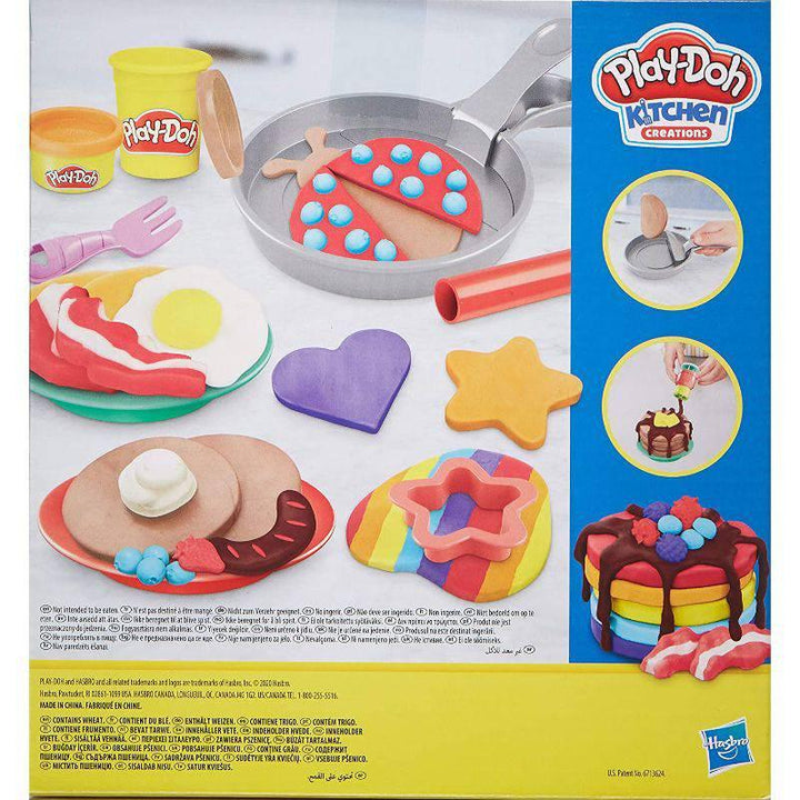 Kitchen Creations Flip 'n Pancakes Playset From Play-Doh Multicolor - 6.7x20.3X21.6 cm - F1279 - ZRAFH