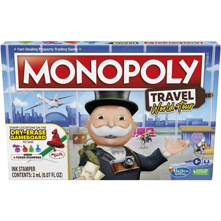 Monopoly Travel World Tour Board Game for Families and Kids Ages 8+ - ZRAFH
