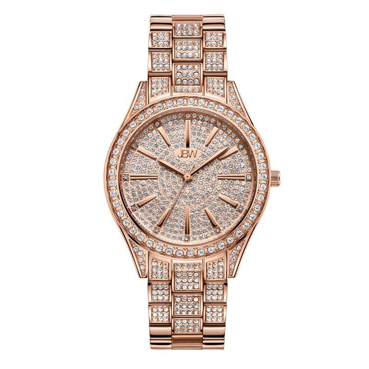 Jbw Women's Crystal Watch 34 0.12 Ctw Diamond - Stainless Steel - Ladies Watch - Silver - J6383 - Zrafh.com - Your Destination for Baby & Mother Needs in Saudi Arabia