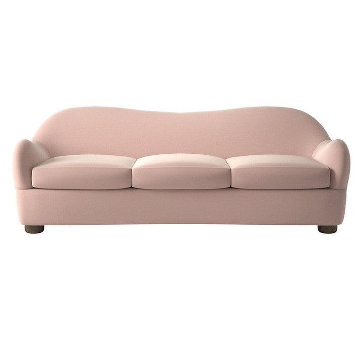 Vintage Elegance: Pink Linen 3-Seater Sofa By Alhome - Zrafh.com - Your Destination for Baby & Mother Needs in Saudi Arabia