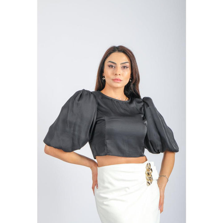 Londonella Women's Short Blouse With Puff-Sleeves Design - 100220 - Zrafh.com - Your Destination for Baby & Mother Needs in Saudi Arabia